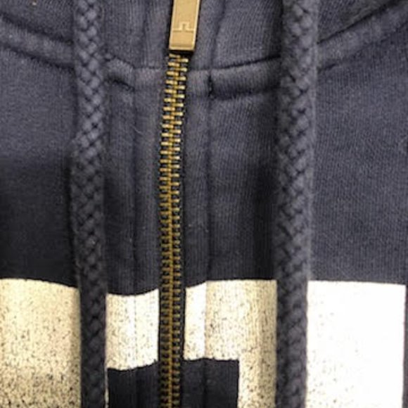 MENS J LINDEBERG STOCKHOLM SWEDEN LUXE ICONIC ZIP UP LOGO HOODIE - Picture 6 of 6